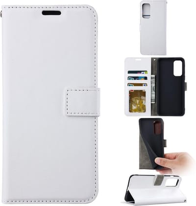 Portemonnee Book Case Hoesje Geschikt voor: Motorola Edge 20 Pro -  wit
