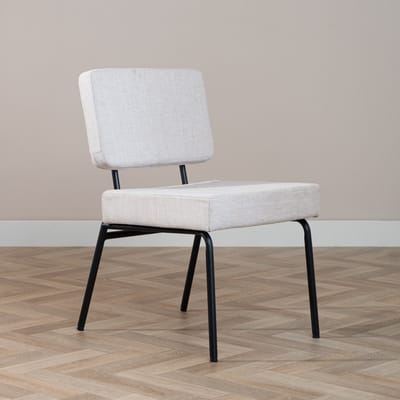 Bronx71® Scandinavische eetkamerstoel Espen beige gerecyclede stof - stoel