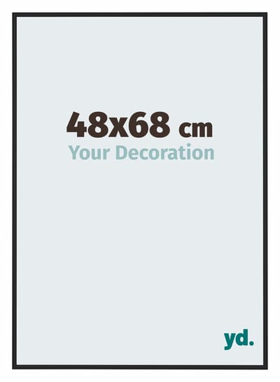 Your Decoration - Fotolijst 48x68 cm - Aluminium - Zwart Mat - New York