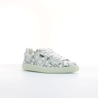 Puma States x Swash London Bones Wit Leer Heren Lace Up Trainers 360710 01