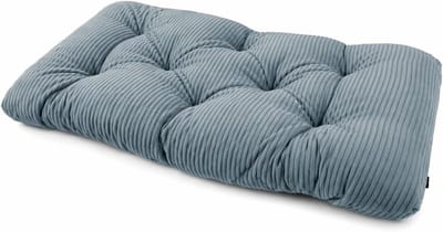 Palletkussen Zitkussen - Loungekussen Bank - Buiten Zitten - Gewatteerd Ribstof - 120x60x12 cm - Blauw