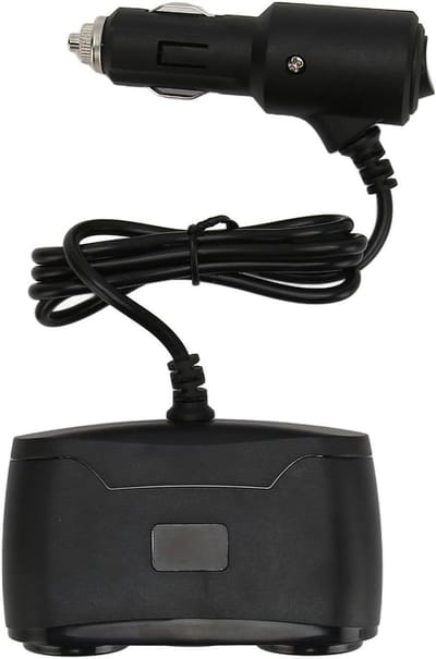 Multifunctionele Autolader met Dubbele USB-poorten en Flexibele Voedingskabel voor Snelle Oplading van Mobiele Apparaten, 120W Vermogen