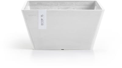 Ecopots Berlin 30 - Pure White - 31,2 x H15,7 cm - Vierkante witte bloempot / plantenbak
