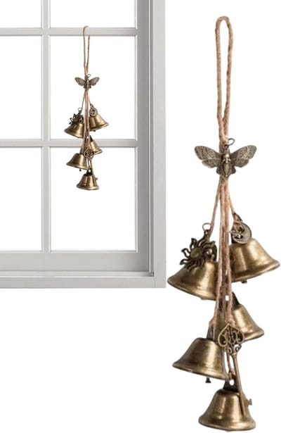 Deurbel Hanger - Heksenklokken Ornament - Entree Decoratie - Handgemaakt Metaal - 134 cm - Enkel
