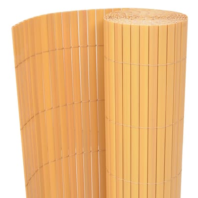 vidaXL - Tuinafscheiding - dubbelzijdig - 90x500 - cm - PVC - geel