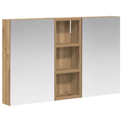 vidaXL - Badkamerkast - set - 3 - st - 80 - x - 10,5 - x - 50 - cm - Bewerkt - hout