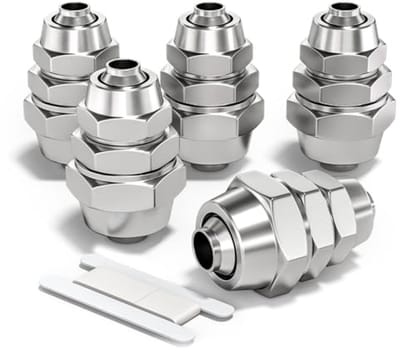 Pneumatische Reduceeradapter Snelkoppelingen 6 mm tot 10 mm - Set van 5 Stuks