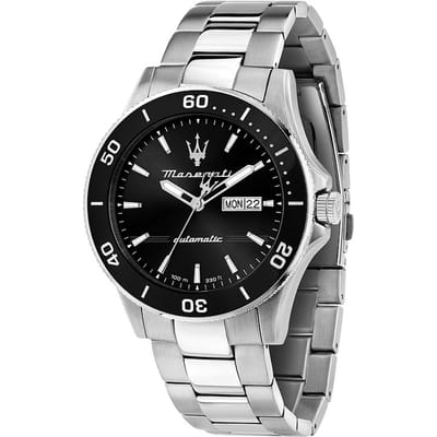 Maserati Competizione Acier Inoxydable Cadran Noir Automatique R8823100002 100M Montre Homme noir
