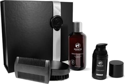 MONTE - Baardverzorging Giftset M Vinicunca - 4-delig - Baardshampoo+ [200ml] - Baardolie [30ml] - Baardkam - Baardborstel - Baardverzorgingset - Geschenkset mannen - Beard Care - Amberachtige en bloemige geur - Vaderdag cadeau voor man met baard