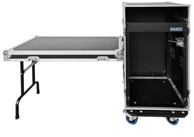 Combi-rack 11U/16U - Met uitklaptafel - Innox IX-BK-TR1116U-T - Zwart