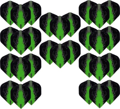 Darts Set - High Impact – 10 sets (30 stuks) – dart flights - Groen