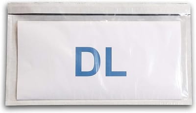 Transparante zelfklevende documentenhoesjes 80% recycle PE - Packing List enveloppen - Paklijstenvelop - 'Packing list' DL 22,5 x 12,2cm 250 stuks