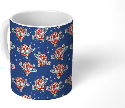 Mok - Koffiemok - Retro - Disco - Discobal - Regenboog - Multi - Mokken - 350 ML - Beker - Koffiemokken - Theemok