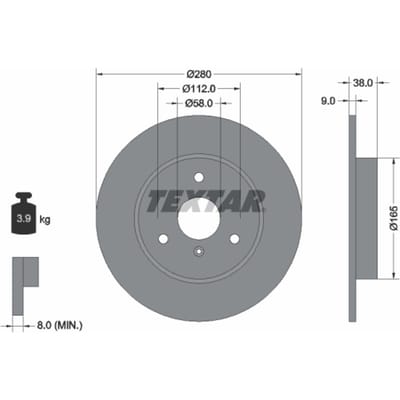 Remschijf TEXTAR 92097603