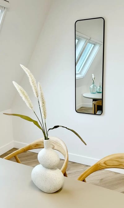 Nordic Style® Rechthoekige spiegel 125x40cm - Zwart - Scandinavische Spiegels - Vierkant - Pas spiegel - Staande spiegel - Kleedkamer spiegel - Pas