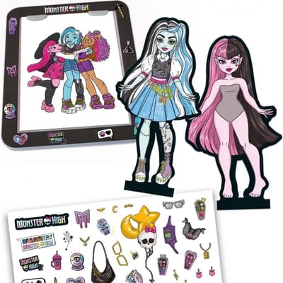 kleurboek voor kinderen met stickers Educa Borras Monster High Fashion Designer