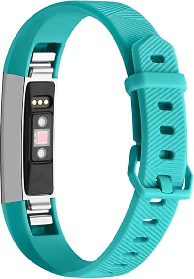 By Qubix - Compatible Fitbit bandje - Geschikt voor Fitbit Alta HR siliconen bandje met gesp - Maat: Large - Turquoise Smartwatch bandje