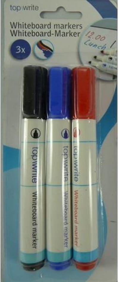 Top Write Whiteboard markers 3 delig