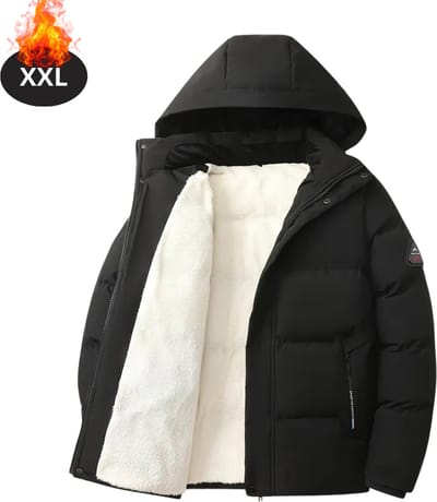 Livano Winterjas - Parka - Heren - Winter - Jas - Volwassen - Stijlvol - Zwart - XXL