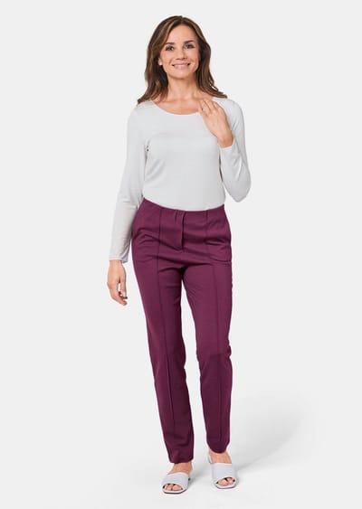 Goldner Slipbroek LOUISA Moderne broek LOUISA met verlengende plooien