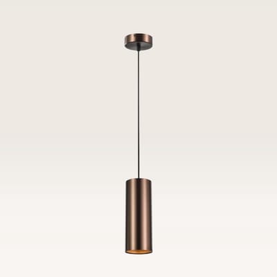Lusenz - hanglamp spot - Brons - GU10 Fitting - Dimbaar - Hoogte verstelbaar - Voor woonkamer, gang, slaapkamer, zolder en hal - Plafondlamp - Moderne hangspot