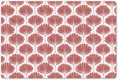 Placemats 45x30 cm - Placemat kunststof - 1 stuk - Waaier - Motief - Terra - Borden onderleggers - Decoratie voor op tafel - Keuken tafeldecoratie accessoires - Vinyl onderlegger - Tafelversiering