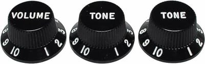 Fender 991365000 Strat Knoppen Set - Zwart voor CTS-Shaft