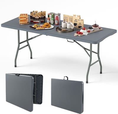 Biertafel - OpklapbareTafel Biertafel -Campingtafel -Koffertafel - Tuintafel - Balkontafel - Grijs