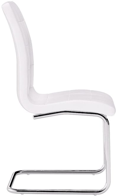 Vente-unique Set van tafel COSIMA + 4 stoelen NADYA - Transparant en wit