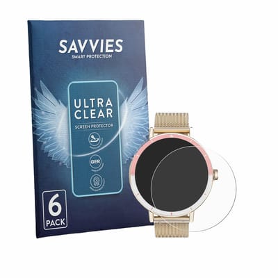 Savvies - Screenprotector voor Keeponfit Smartwatch 1.27" - Folie Beschermfolie transparant 6 Stuks