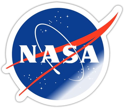 NASA klassiek logo Sticker maat S (10 x 10 cm)