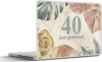 Laptop sticker - 11.6 inch - Trouwdag - Quotes - 40 jaar getrouwd - Spreuken - 30x21cm - Laptopstickers - Laptop skin - Cover
