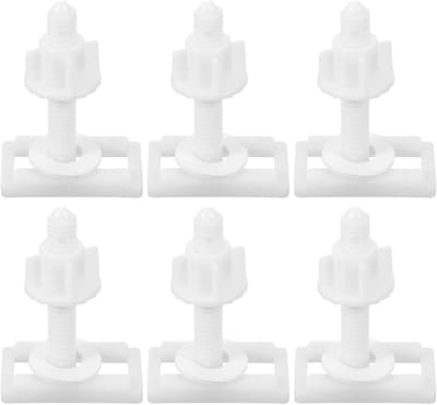 Toiletbril Bevestigingsset - Reserveonderdelen Toilet - Badkamer Onderhoud - Universele Pasvorm - 6 Stuks - Wit
