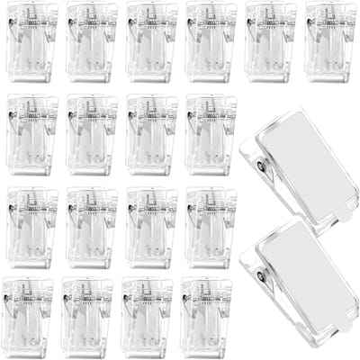 20 Stuks Transparante Plakclips, Zelfklevende Veerclips voor Foto's, Posters en Decoratie in Huis en Kantoor (2.5 x 1.2 cm)
