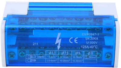 Dailygoods - Din Rail Distributieklemmenblok met Stofkap