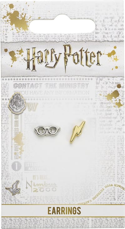 The Carat Shop Harry Potter Earrings Lightening Bolt & Glasses Earrings