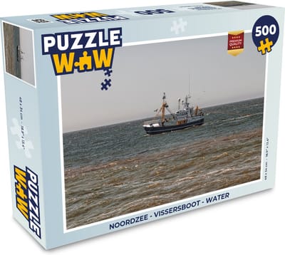 Puzzel Noordzee - Vissersboot - Water - Legpuzzel - Puzzel 500 stukjes