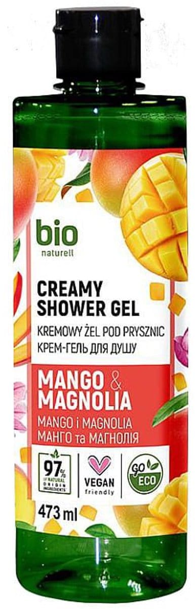 Bio Naturell - Romige douchegel - Mango en Magnolia - Veganistisch - hydrateert en voed gevoelige en droge huid - 473ml