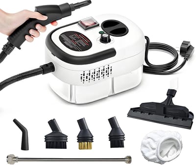 Homtas - Hogedruk Stoomreiniger - 2500W - 1.2L Tank - 6 Standen - 3BAR - Chemievrij Reinigen - Stoomreiniger Meubels