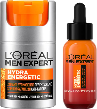 L'Oréal Paris Men Expert Hydra Energetic Shot Serum - 30ml & L’Oréal Paris Men Expert Hydraterende Dagcrème - 50ml