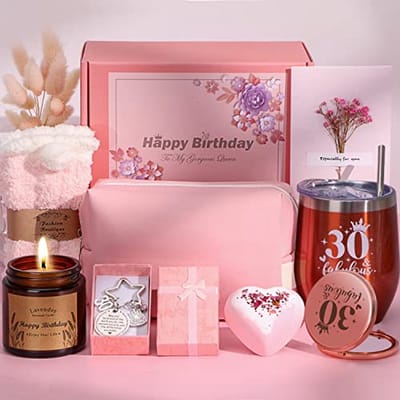 30e verjaardagscadeaus voor vrouwen - gepersonaliseerde verjaardagmanden en grappige geschenkideeën