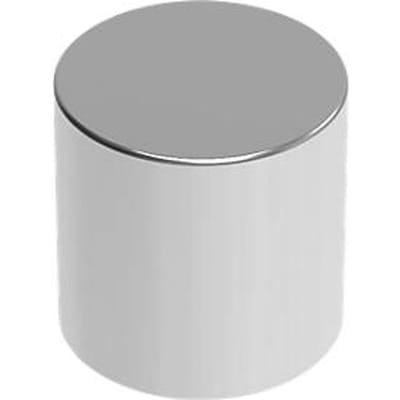 MAUL Magneet rond 4 stuks 4 kg staal metaal Neodymium magnetisch Ø 1 x 1 cm zilver