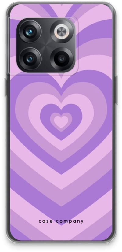 Case Company® - Hoesje geschikt voor OnePlus 10T hoesje - Hart Paars - Soft Cover Telefoonhoesje - Bescherming aan alle Kanten en Schermrand