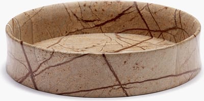 Serax Kelly Wearstler Dune Schaal Marmer Bruin-Multicolour L 41 cm B 41 cm H 9 cm