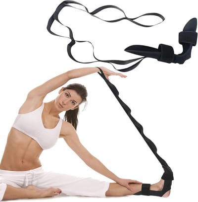Rekband voor Yoga, Fysiotherapie en Pilates - Flexibele Strap met 7 Lussen voor Comfort en Ondersteuning