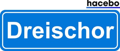 Hacebo - Plaatsnaam Sticker - 29x10 CM - Dreischor sticker - Verkeersborden sticker - grappige cadeaus - Dreischor