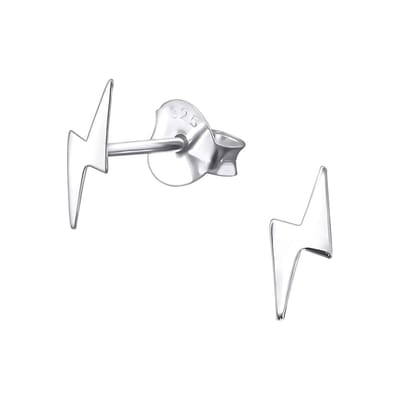 WeLoveSilver - zilveren oorstekers - bliksemschicht - 925 zilver