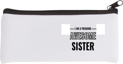 Akyol - i am a freaking awesome sister Etui - Zus - de meest geweldigste zus - verjaardagscadeau - verjaardag - cadeau - cadeautje voor zus - zus artikelen - kado - geschenk - gift - 20 bij 9 cm