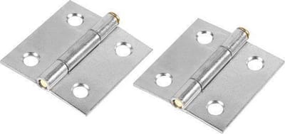 Qlinq Scharnier met Vaste Pen - Vermessingd - 60 x 40 mm - 2 Stuks
