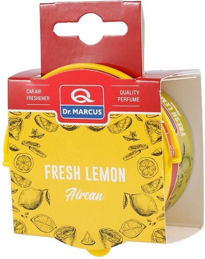 Dr. Marcus Aircan Fresh Lemon luchtverfrisser met neutrafresh technologie - Autogeurtje voor in de auto, thuis of kantoor - Tot 60 dagen geurverspreiding 40 gram